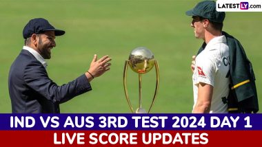 India National Cricket Team vs Australia National Cricket Team Live Score Updates of 3rd Test 2024 