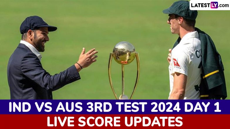 AUS 28/0 in 13.2 Overs (Stumps) | India vs Australia Highlights of 3rd Test 2024 Day 1: Rain Plays Spoilsport After India Fail To Take Initiative Despite Winning Toss
