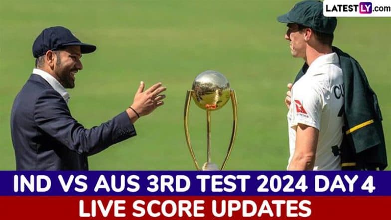 India vs Australia Live Score Updates of 3rd Test 2024 Day 4: Get Toss Winner Result, Live Commentary and Full Scorecard Online of IND vs AUS Border-Gavaskar Trophy 2024–25 Cricket Match