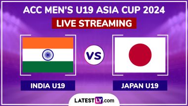 India vs Japan, ACC Men's U19 Asia Cup 2024 Live Streaming Online: How To Watch IND U19 vs JPN U19 Cricket Match Free Live Telecast on TV?