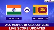 Is India Under-19 vs Sri Lanka Under-19 ACC Men's U19 Asia Cup 2024 Semi-Final Match Live Telecast Available on DD Sports, DD Free Dish and Doordarshan National TV Channels?