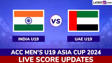 India U19 vs United Arab Emirates U19 Live Score Updates of ACC Men's U19 Asia Cup 2024 