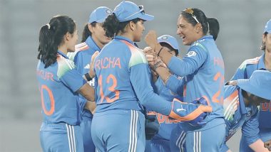 India Women Defeat West Indies Women By 211 Runs in 1st ODI 2024; Renuka Singh's Five-Wicket Haul, Smriti Mandhana's Batting Performance Help Women in Blue Gain 1-0 Lead