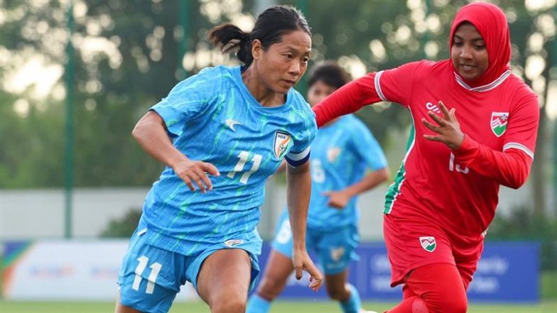 India Women Defeat Maldives Women 14-0 in International Friendly; Pyari Xaxa Scores Hat-Trick As Blue Tigresses Cruise to Dominant Victory