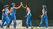 India Women Beat West Indies Women by 49 Runs in IND-W vs WI-W 1st T20I 2024; Jemimah Rodrigues, Smriti Mandhana, Bowlers Shine as Women in Blue Secure 1–0 Lead