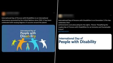 International Day of Persons With Disabilities 2024 Messages and Posts: Netizens Share HD Images, Wallpapers, Sayings and Quotes to Observe the Day