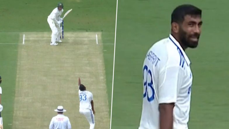 ‘Nahi Ho Raha Hai Swing’ Stump Mic Catches Jasprit Bumrah’s Comments As India Fail To Take Wickets on Rain-Shortened Day 1 of IND vs AUS 3rd Test 2024 (Watch Video)