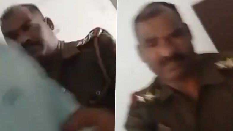 '31 Slaps in 41 Seconds!': SHO Sudhakar Kashyap Slaps Man Repeatedly After He Comes to Police Station Seeking Justice in Uttar Pradesh's Jhansi, Video Goes Viral