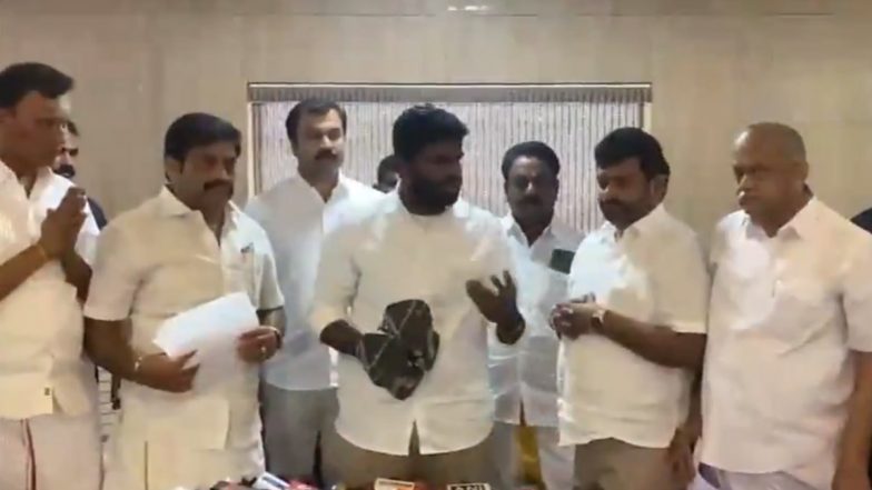 Anna University Rape Case: Tamil Nadu BJP President K Annamalai Removes His Shoe During Press Conference, Says 'Will Not Wear Any Footwear Until DMK Is Removed From Power' (Watch Video)