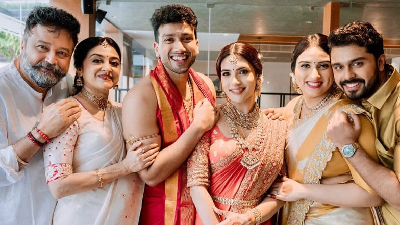 Kalidas Jayaram and Tarini Kalingarayar Wedding: Malayalam Actor Jayaram Treats Fans With a Picture-Perfect Family Moment!