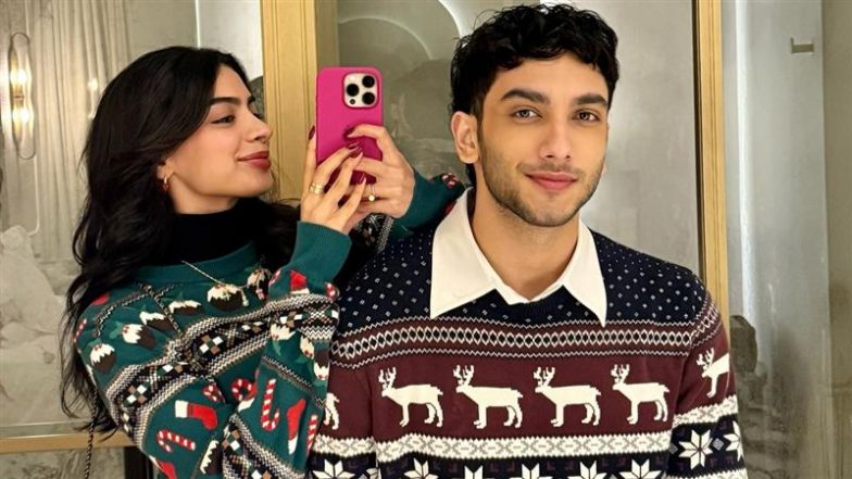 Khushi Kapoor and Rumoured Boyfriend Vedang Raina Melt Hearts With Mirror Selfie From Their ‘Christmas Sweater Party’ (See Pic)