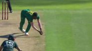 Kwena Maphaka Takes Sensational Return Catch of His Own Bowling on Debut To Dismiss Mohammad Rizwan During SA vs PAK 2nd ODI 2024 (Watch Video)