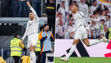 Kylian Mbappe Reacts After Scoring in Real Madrid's 4–2 Win Over Sevilla in La Liga 2024–25, Says 'Madridistas, This Is How We Wish You Merry Christmas' (See Post)