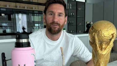 Lionel Messi Revisits FIFA World Cup 2022 Winning Moment With Argentina By Sharing Pictures With Trophy, Wishes Everyone 'Happy Second Anniversary' (See Post)