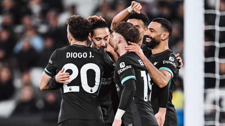 West Ham 0–5 Liverpool, Premier League 2024–25: Mohamed Salah, Trent Alexander-Arnold, Luis Diaz and Others Score As Merseysiders Thrash the Hammers To Maintain EPL Lead