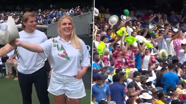 Shane Warne's Daughter Summer and Son Jackson Join MCG in Paying Tribute to Australian Cricket Legend During IND vs AUS Boxing Day Test 2024, Video Goes Viral