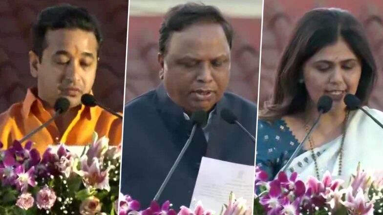 Maharashtra Cabinet Expansion: Nitesh Rane, Ashish Shelar, Mangal Prabhat Lodha, Pankaja Munde and Others Take Oath As Cabinet Ministers in Devendra Fadnavis-Led MahaYuti Government (See Pics)