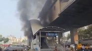 Malakpet Metro Station Fire: Several Vehicles Damaged As Blaze Erupts in Parking Lot in Telangana&rsquo;s Hyderabad (Watch Videos)