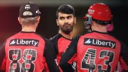 BBL 2024-25 Live Streaming in India: Watch Melbourne Renegades vs Hobart Hurricanes Online and Live Telecast of Big Bash League Cricket Match