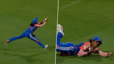 Minnu Mani Takes Sensational Running Catch To Dismiss Hayley Matthews During IND-W vs WI-W 1st T20I 2024 (Watch Video)