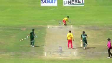 Hilarious! Pakistan Captain Salman Agha Gets Run Out After Ending Up At Same End As Teammate Arafat Minhas While Stealing A Quick Single During ZIM vs PAK 3rd T20I 2024 (Watch Video)