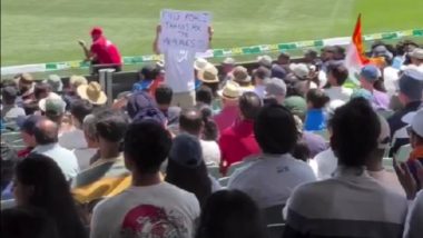 Fan Holds Out Placard Reading, 'King Kohli Thanks for the Memories' at Adelaide Oval During IND vs AUS 2nd Test of Border-Gavaskar Trophy 2024-25, Video Goes Viral