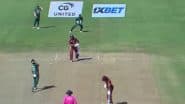 Tanzim Hasan Sakib Throws Ball at Brandon King, Duo Engages in Heated Exchange During WI vs BAN 2nd ODI 2024 (Watch Video)