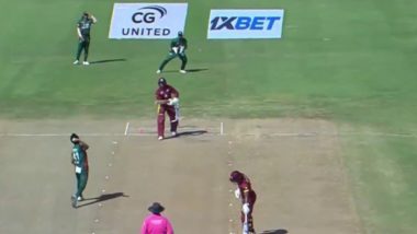 Tanzim Hasan Sakib Throws Ball at Brandon King, Duo Engages in Heated Exchange During WI vs BAN 2nd ODI 2024 (Watch Video)