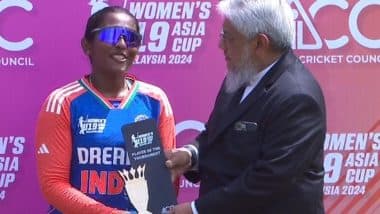 Gongadi Trisha Bags Player of the Series Award After India Clinch Inaugural Edition of ACC Women’s Under-19 Asia Cup 2024; Defeating Bangladesh by 41 Runs in Final