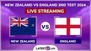 New Zealand vs England Live Streaming Online, 2nd Test 2024: How To Watch NZ vs ENG Cricket Match Free Live Telecast on TV?