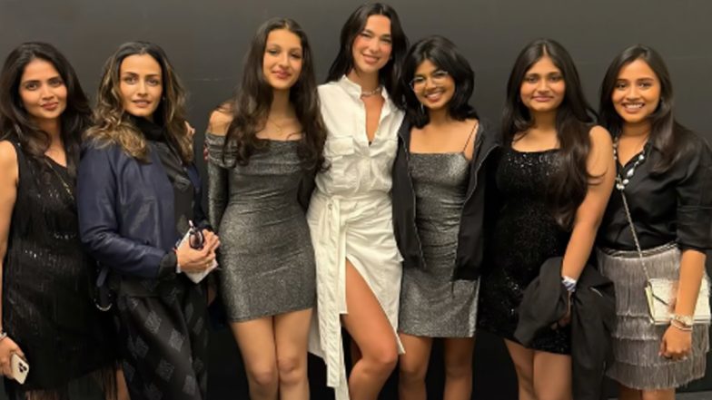 Mahesh Babu’s Wife Namrata Shirodkar and Daughter Sitara Ghattamaneni Attend Dua Lipa’s Mumbai Concert 2024, Capture Moment With the Pop Icon (See Pic)