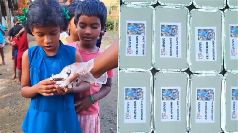 Happy Birthday Shreyas Iyer: Fans Offer Free Food To Needy Children to Celebrate Star Indian Cricketer's 30th Birthday (Watch Video)