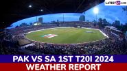 PAK vs SA 1st T20I 2024, Durban Weather, Rain Forecast and Pitch Report: Here’s How Weather Will Behave for Pakistan vs South Africa Match at Kingsmead