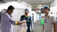 Pat Cummins, Nathan Lyon Present Signed Australian Jersey to Ravi Ashwin Following His Retirement