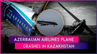 Plane Crash in Kazakhstan: 28 Survive, Over 30 Feared Dead After Azerbaijan Airlines’ Baku-Grzony Flight J28243 Crashes Near Aktau Airport