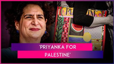 Priyanka Gandhi Expresses Solidarity by Carrying Bag With ‘Palestine’ Inscribed on It, Makes Heads Turn in Parliament