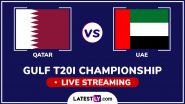 Qatar vs United Arab Emirates Free Live Streaming Online, Gulf T20I Championship 2024: How To Watch QAT vs UAE Cricket Match Live Telecast on TV?