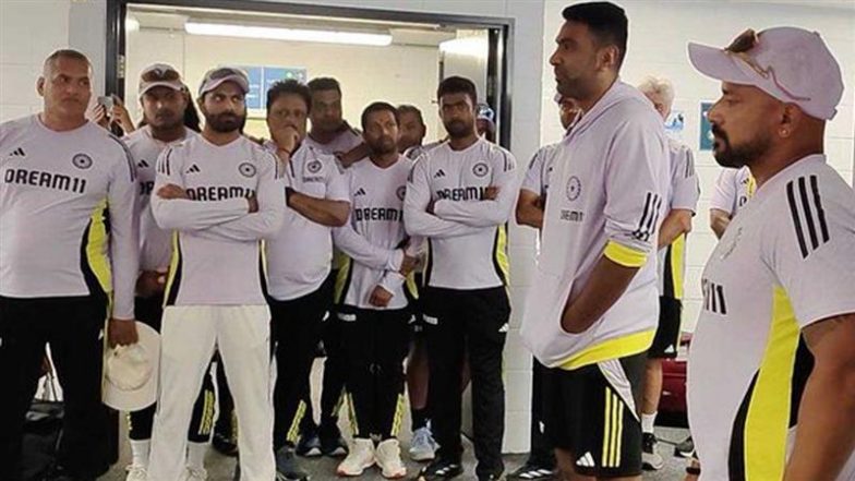 Ravi Ashwin Retires: Star Indian Cricketer Gives Farewell Speech in Team India Dressing Room After Announcing International Retirement (Watch Video)