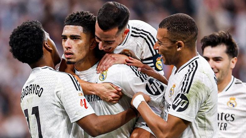 Real Madrid 2–0 Getafe, La Liga 2024–25: Jude Bellingham, Kylian Mbappe Strike As Los Blancos Secure Three Vital Points