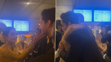 Rekha Hugs Amitabh Bachchan’s Grandson Agastya Nanda During Raj Kapoor’s Centenary Event (Watch Video)