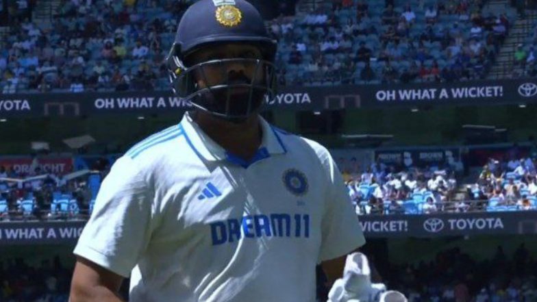 Rohit Sharma Wicket Video: Watch Pat Cummins Dismiss Indian Captain for Another Low Score in IND vs AUS Boxing Day Test 2024