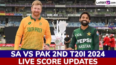 PAK 16/1 in 3.4 Overs | South Africa vs Pakistan Live Score Updates of 2nd T20I 2024: Ottneil Baartman Dismisses Mohammed Rizwan