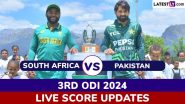 Johannesburg Weather Live Updates: Toss for SA vs PAK 3rd ODI 2024 Delayed Due to Rain