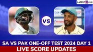 South Africa vs Pakistan Live Score Updates of 1st Test 2024 Day 1: Get Toss Winner Result, Live Commentary and Full Scorecard Online of SA vs PAK Cricket Match