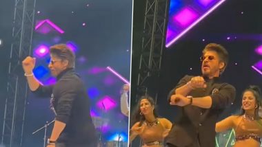 Shah Rukh Khan Wins Hearts With Electrifying ‘Jhoome Jo Pathaan’ Dance Moves at Delhi Event (Watch Video)