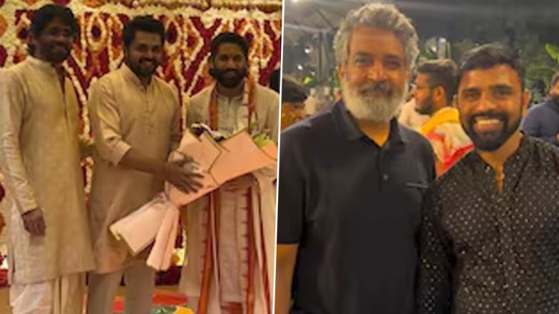 Naga Chaitanya and Sobhita Dhulipala Wedding: SS Rajamouli, Karthi Attend the Occasion in Hyderabad (Watch Video)