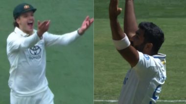 Jasprit Bumrah Imitates Sam Konstas' Celebration After Dismissing Him During IND vs AUS Boxing Day Test 2024 (Watch Videos)