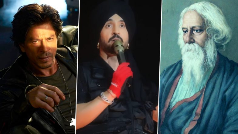 ‘Korbo, Lorbo, Jeetbo Re’: Diljit Dosanjh Gives Shoutout to Shah Rukh Khan’s KKR and Honours Rabindranath Tagore at Kolkata Concert (Watch Video)