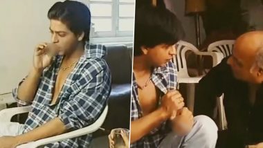 Rare Video of Shah Rukh Khan Smoking While Giving an Interview Goes Viral; Netizens React