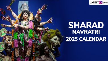 Sharad Navratri 2025 Full Calendar With Dates of Ghatasthapana and Dussehra: Check Schedule of Shardiya Navratri Dedicated to Goddess Durga